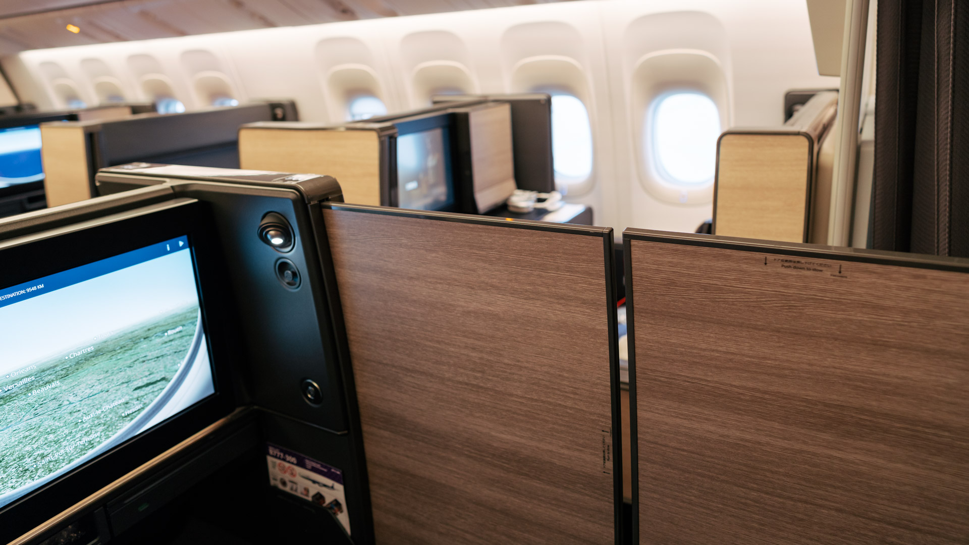 ANA Boeing 777 Business Class inside privacy